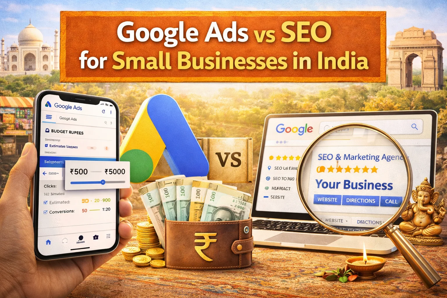 Google Ads vs SEO for small businesses in India
