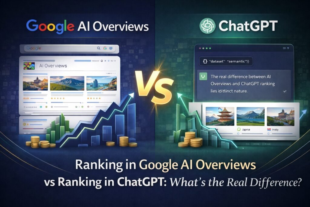 Ranking in Google AI Overviews vs Ranking in ChatGPT