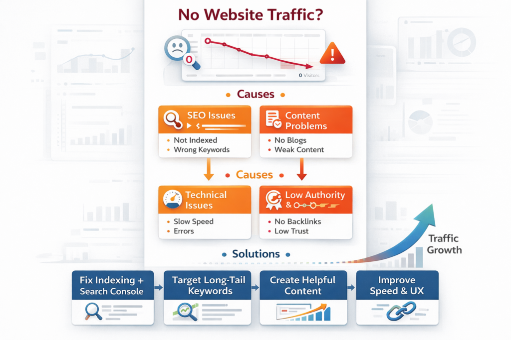 why is my website not getting traffic