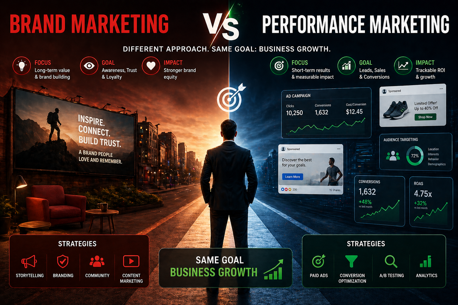 brand marketing vs performance marketing