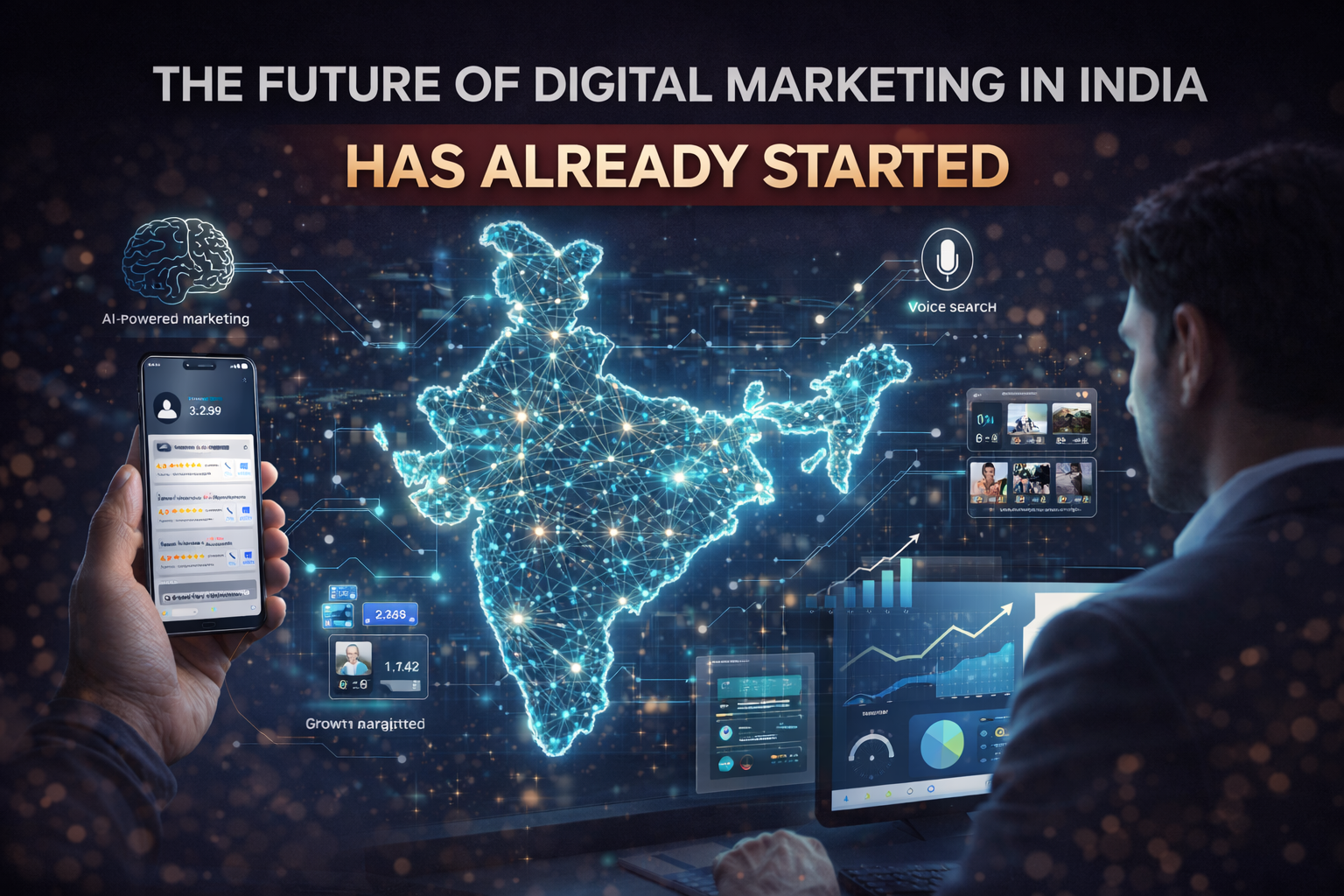 India's digital marketing landscape is at an inflection point in 2026 with over 900 million active internet users, a digital advertising market growing at 23.49% CAGR, and a government-backed Digital India initiative accelerating adoption in every corner of the country, the future of digital marketing in India has never looked brighter or more complex. The businesses and professionals who understand the structural shifts happening right now will capture disproportionate growth over the next 3 to 5 years.