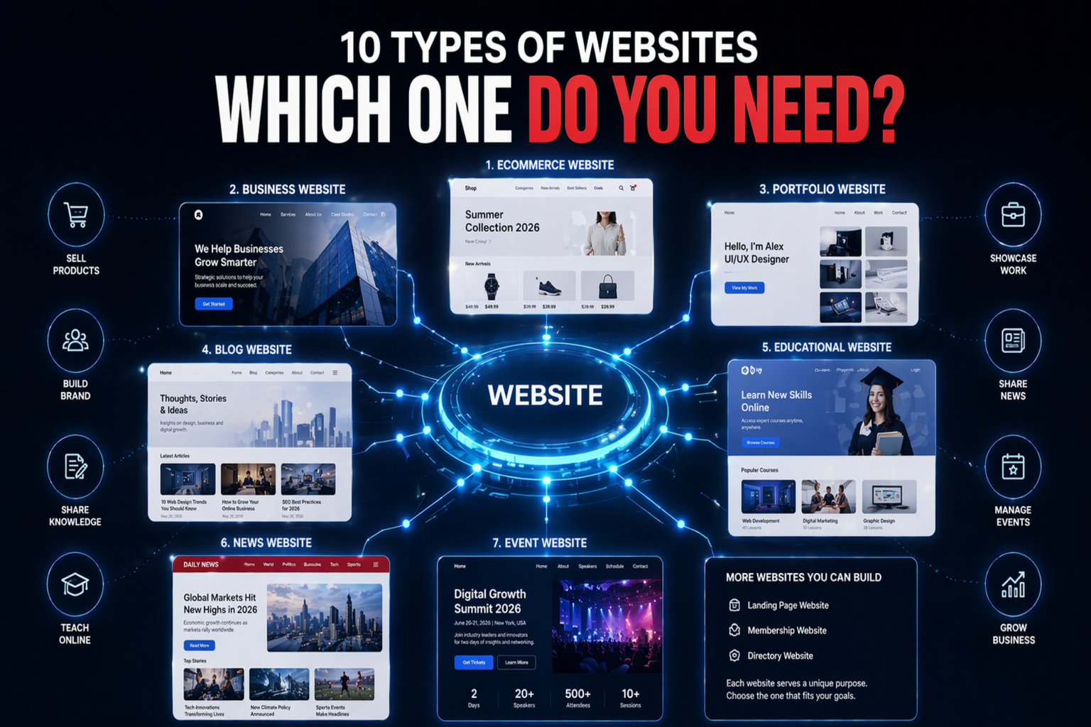 what are the types of website