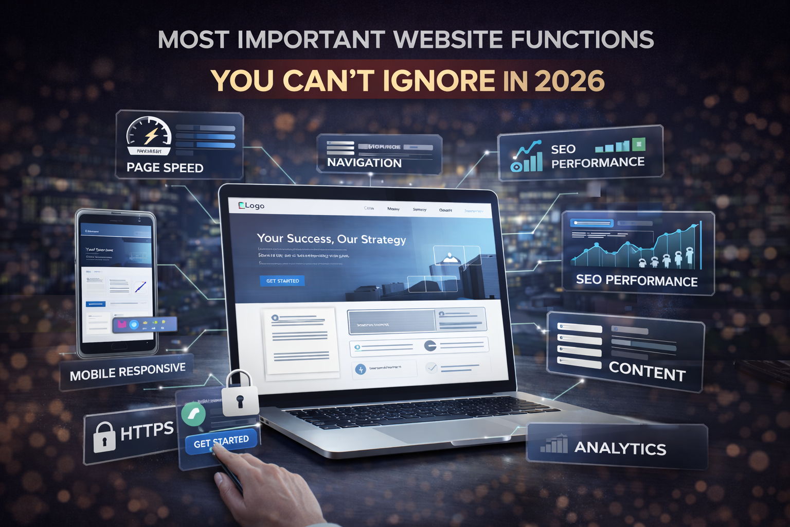 which functions are most important in website