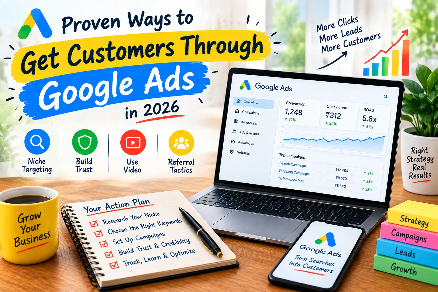 how to get customers through google ads