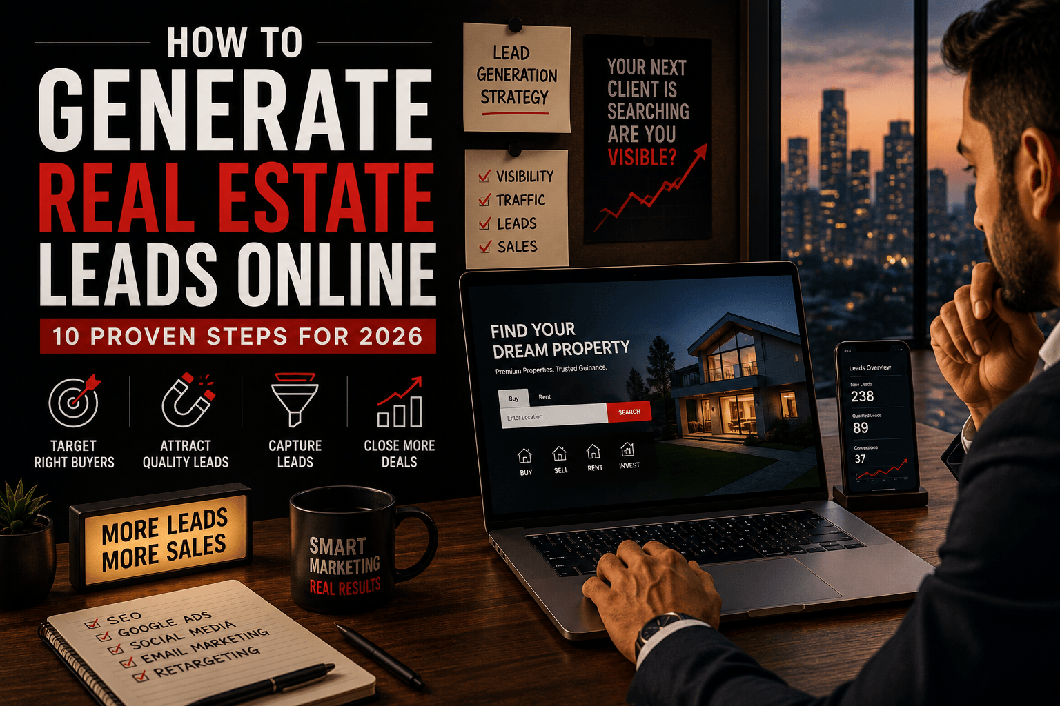 how to generate real estate leads online