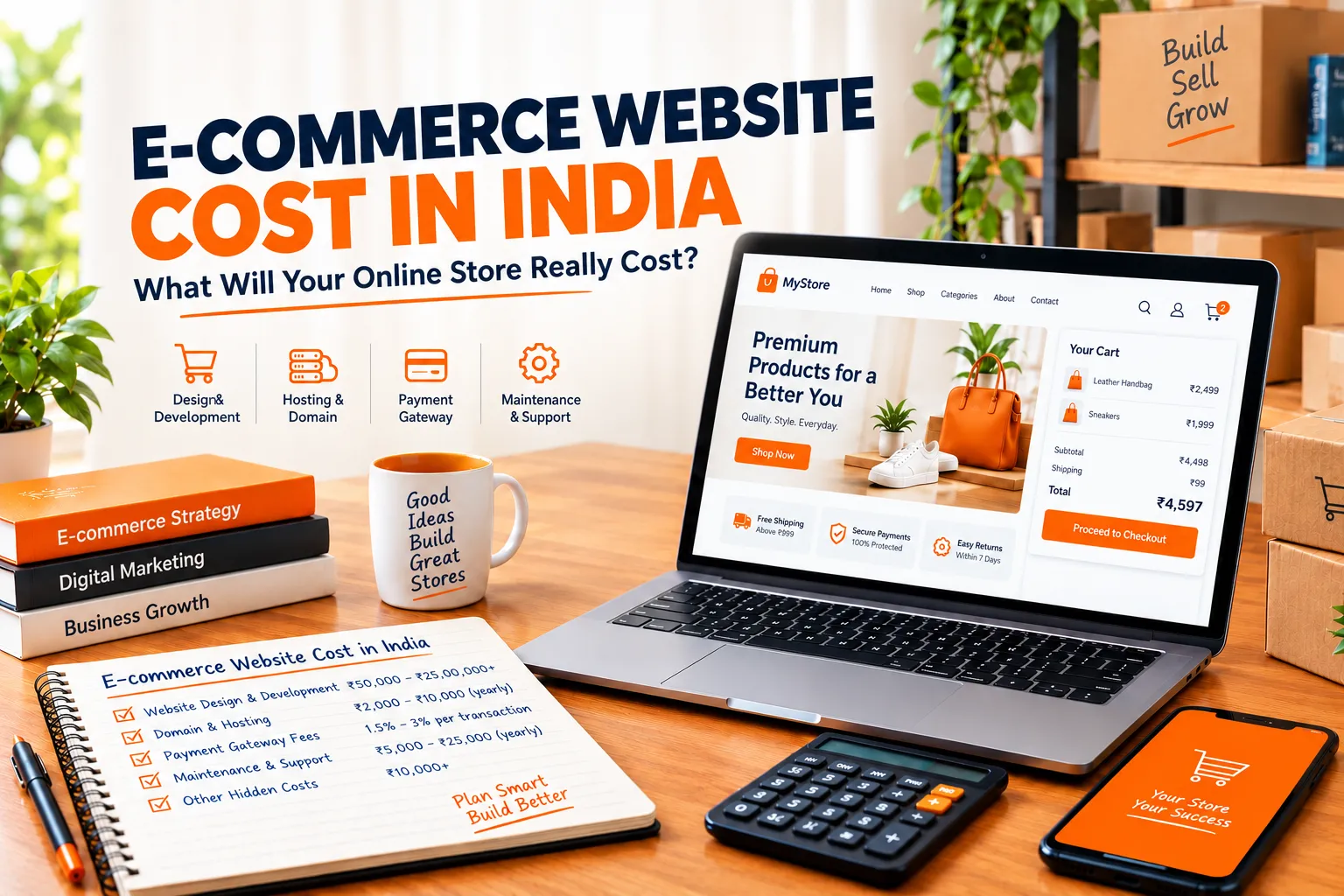 e-commerce website cost in India