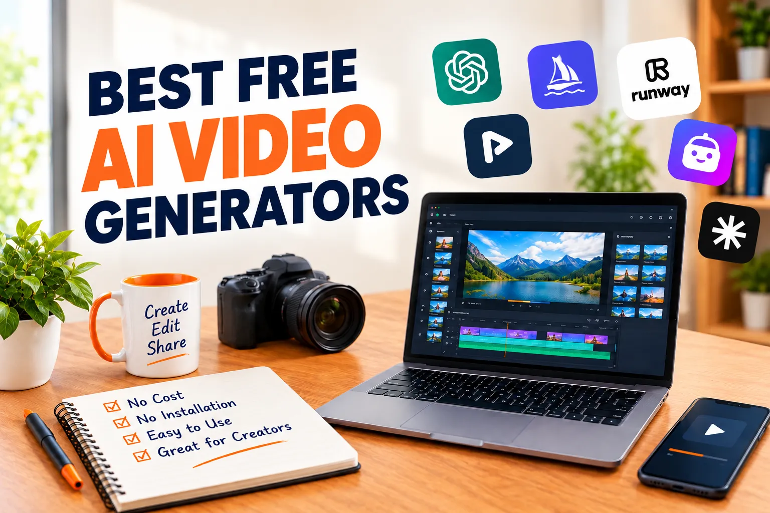 best free AI video generators by Dizispark