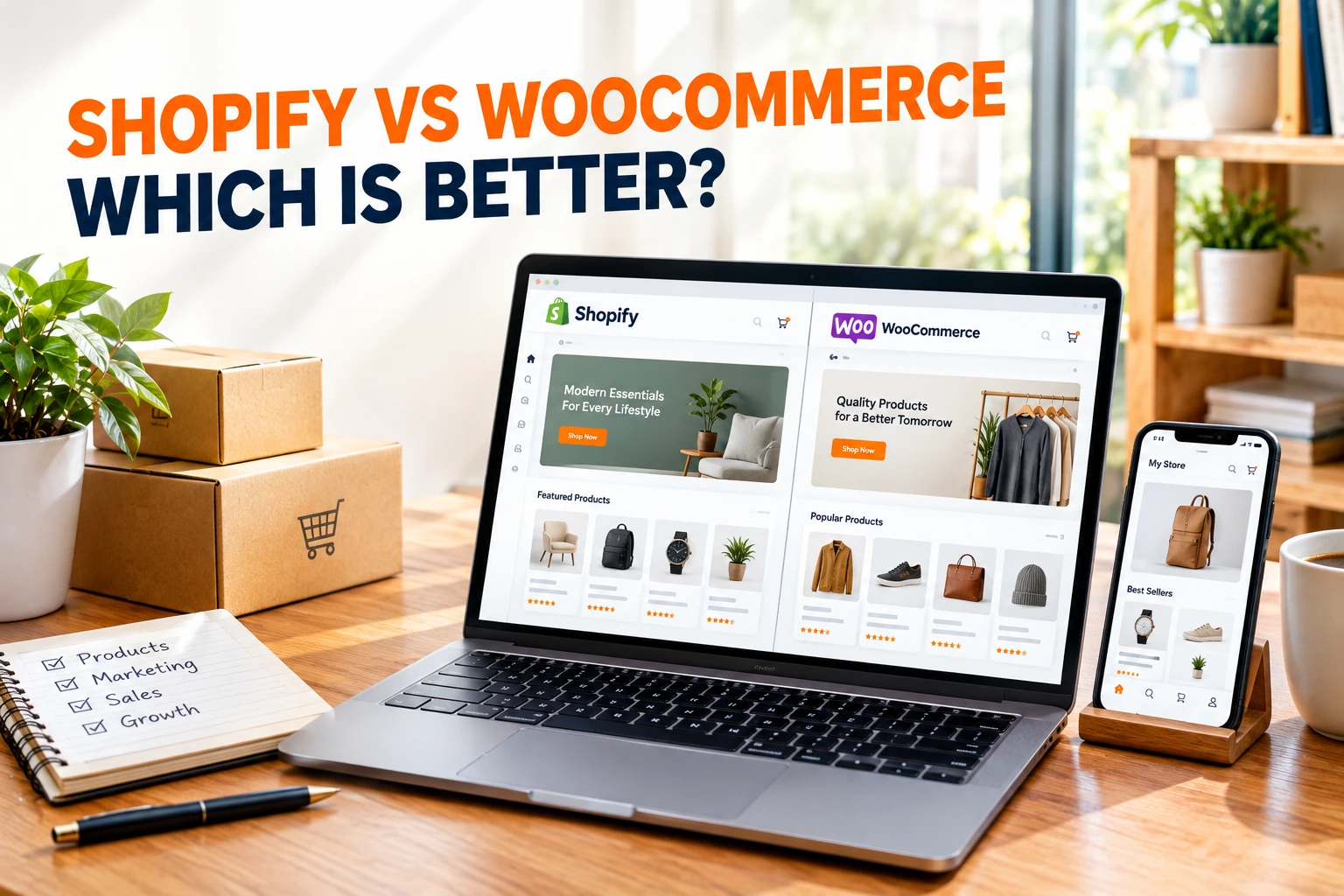 shopify vs woocommerce